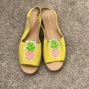 Never worn, brand new Lilly Pulitzer pineapple espadrilles, 8
